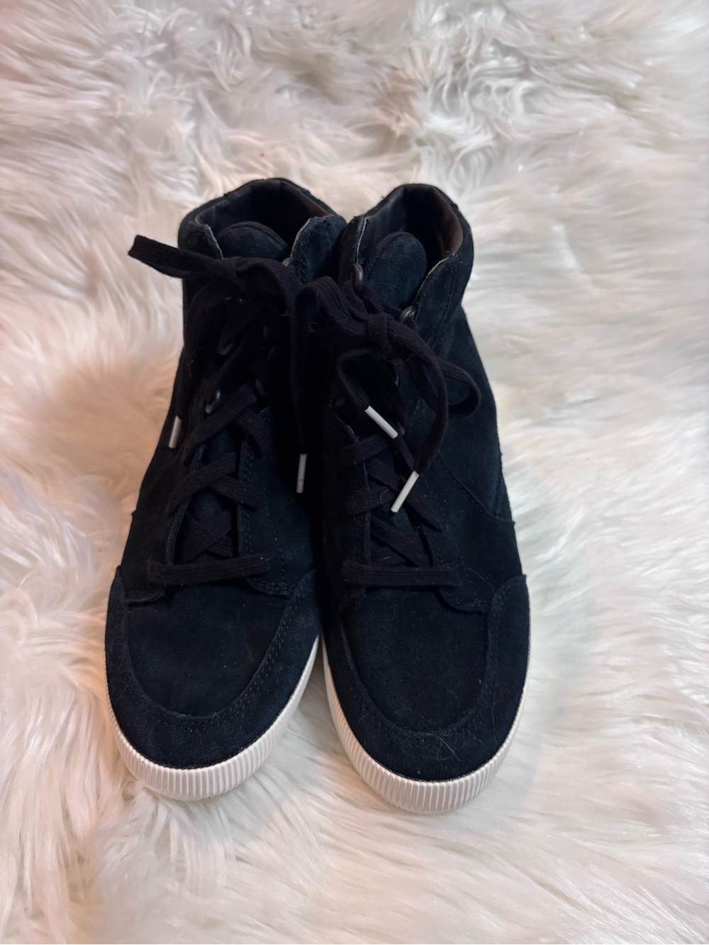 Sorel Black Suede Lace-Up Wedge Booties - Picture 5 of 8